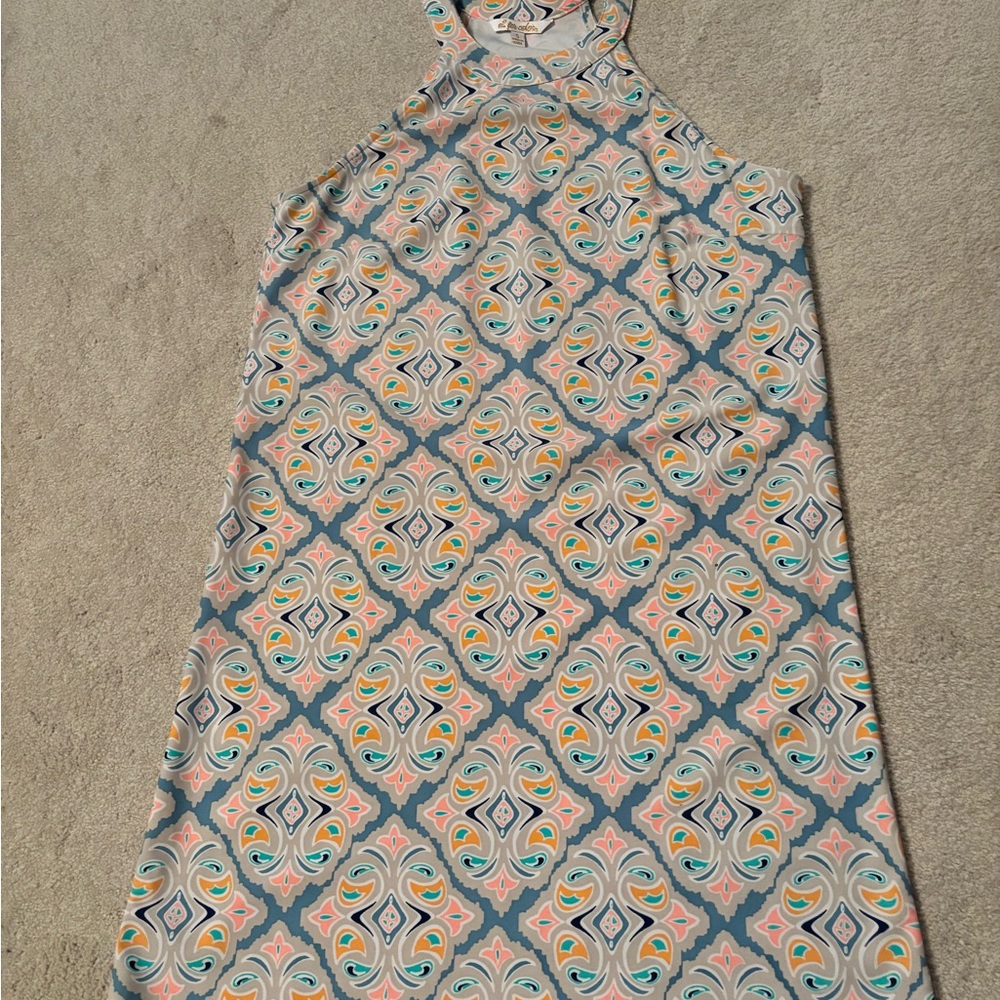 Patterned Halter Dress